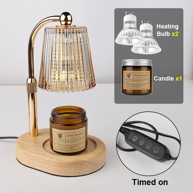 Amberly Candle Warmer Lamp — Flameless, Dimmable & Timer-Ready